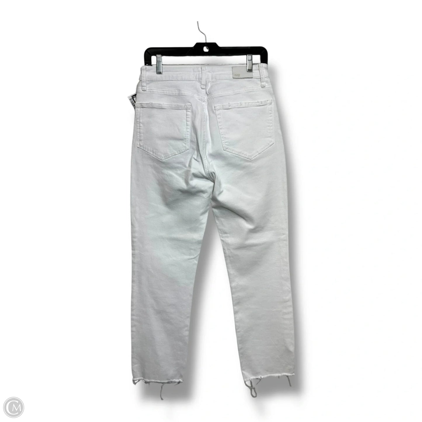 Jeans Straight By Paige In White Denim, Size: 8