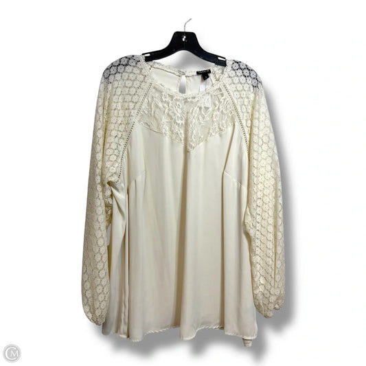 Top Long Sleeve By Torrid In Ivory, Size: 2x