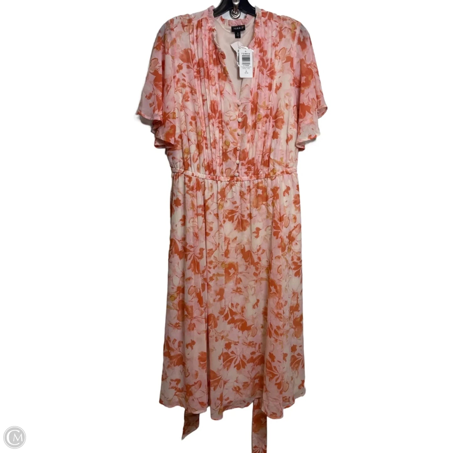 Dress Casual Midi By Torrid In Orange, Size: 2x