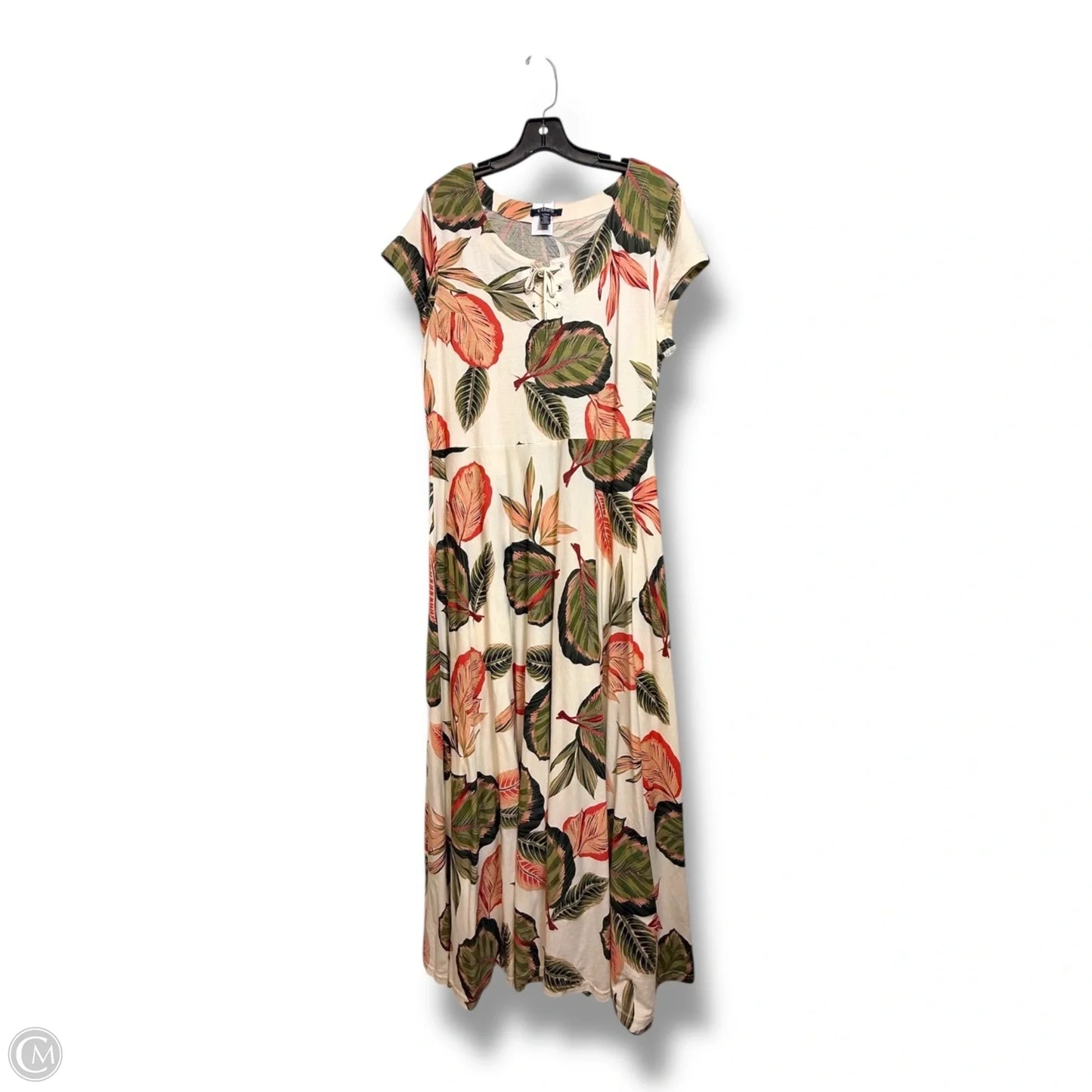 Dress Casual Maxi By Chaps In Ivory, Size: Xl