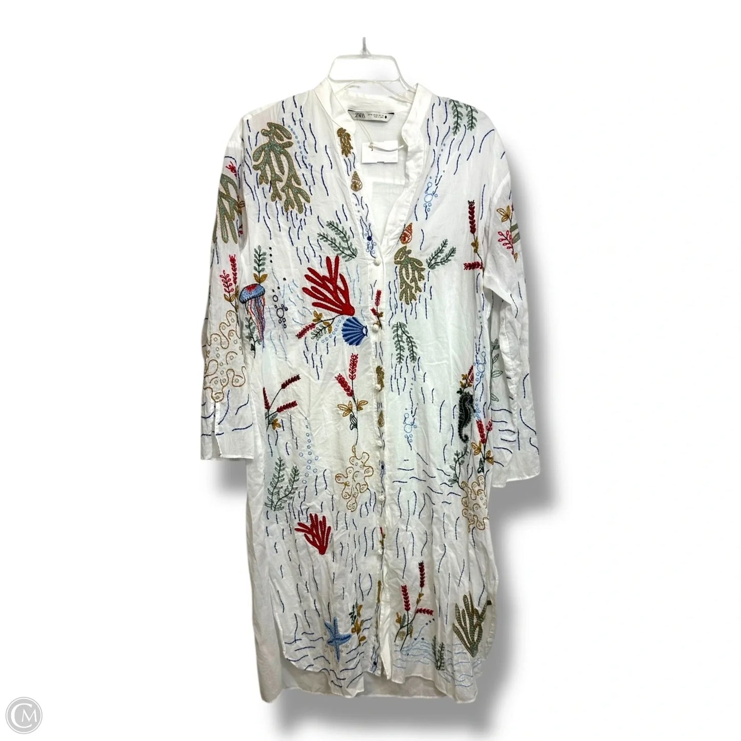 Dress Casual Short By Zara In White, Size: Xs