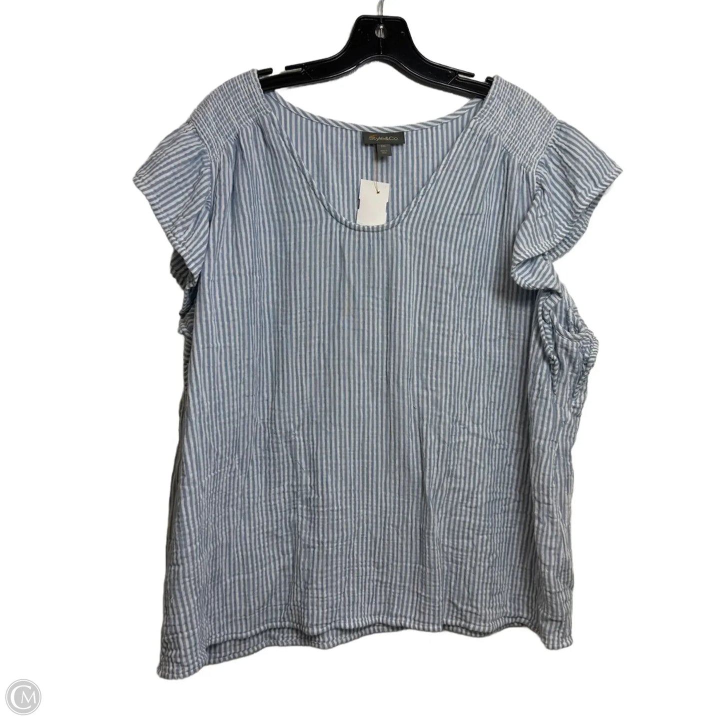 Top Sleeveless By Style And Company In Striped Pattern, Size: Xxl