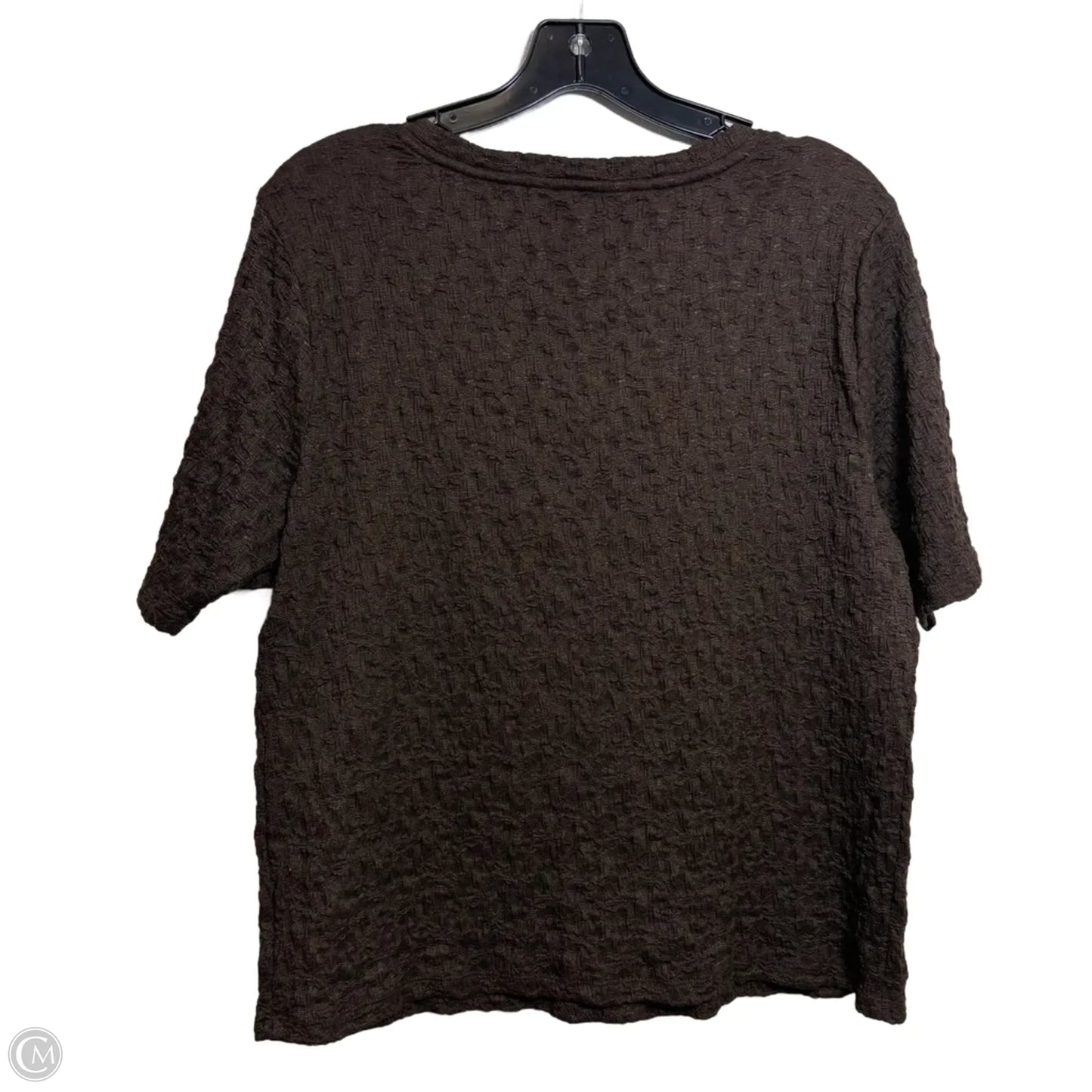 Top Short Sleeve By Simply Vera In Brown, Size: Xl