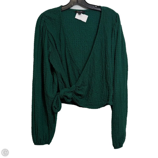 Top Long Sleeve By Clothes Mentor In Green, Size: L