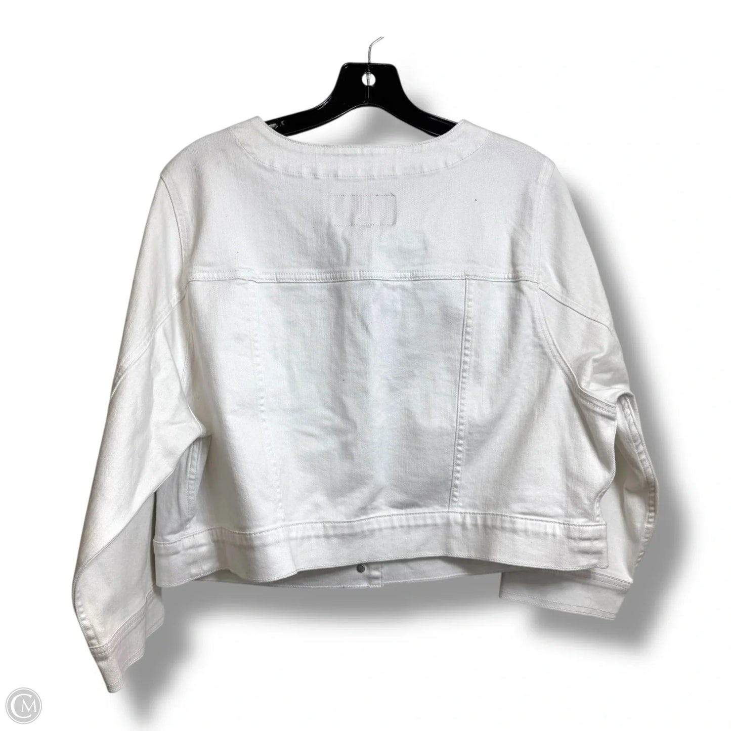 Jacket Denim By Torrid In White Denim, Size: 2x