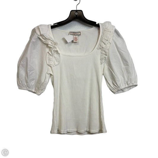 Top Short Sleeve By Flying Tomato In White, Size: L
