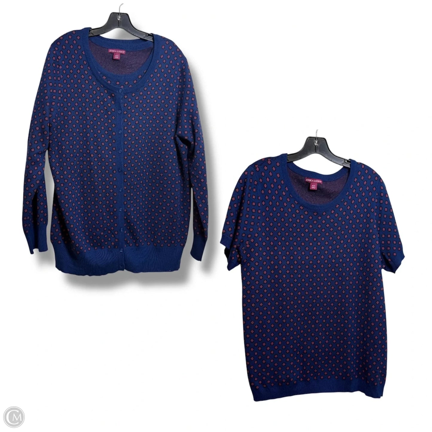 Cardigan By Jessica London In Blue, Size: 1x