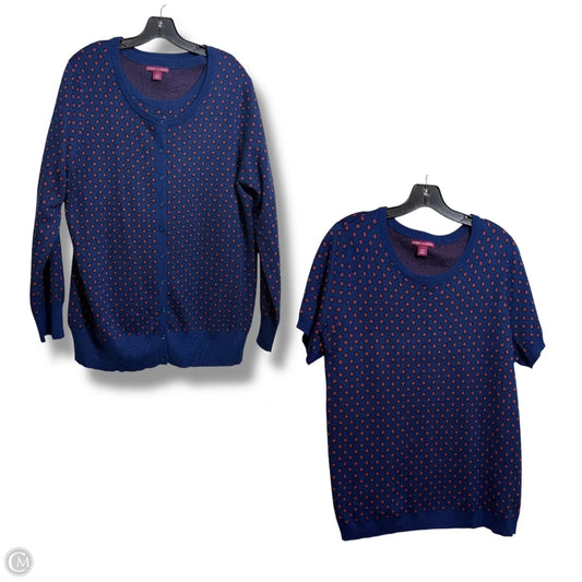 Cardigan By Jessica London In Blue, Size: 1x