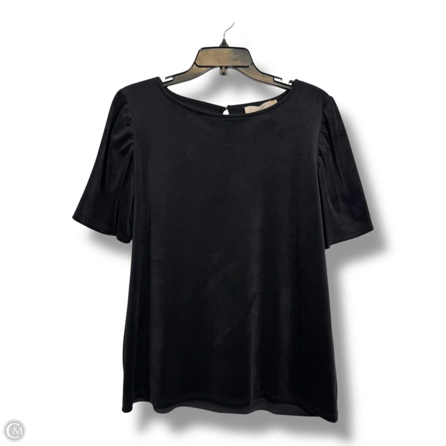 Top short Sleeve Basic By J. Jill In Black, Size: L