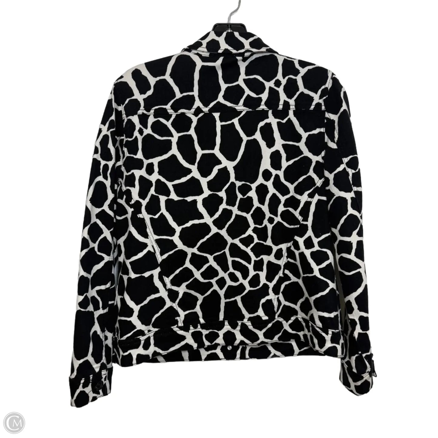 Jacket Denim By Chicos In Animal Print, Size: S
