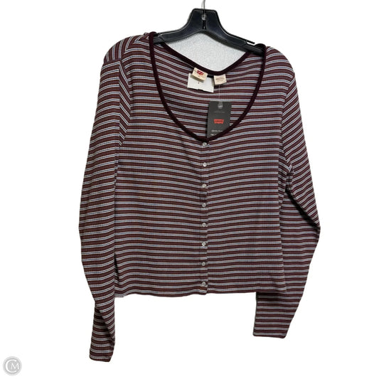 Top Long Sleeve By Levis In Maroon, Size: Xxl