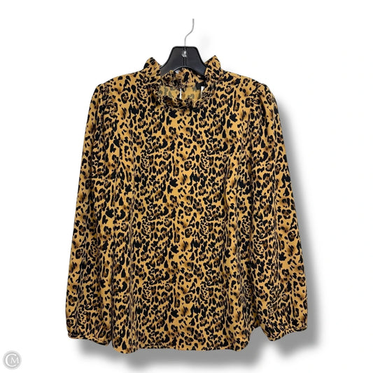 Top Long Sleeve By J. Crew In Animal Print, Size: S
