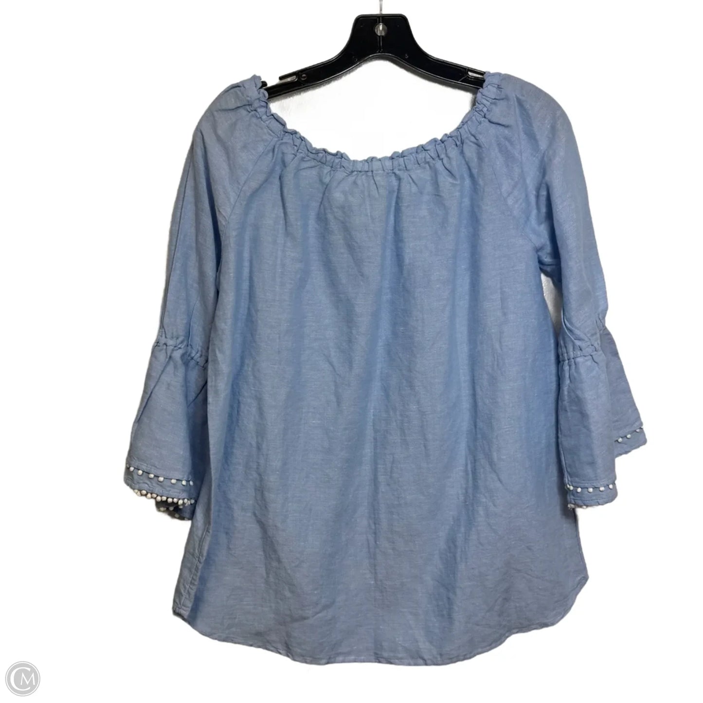 Top 3/4 Sleeve By Talbots In Blue, Size: S