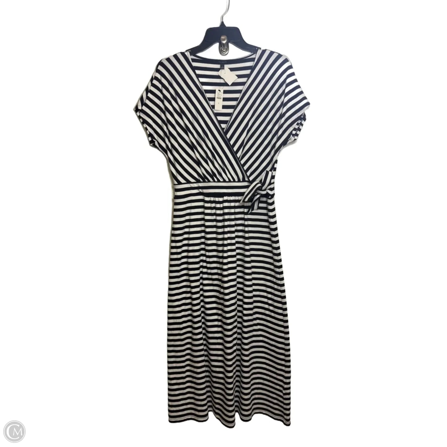 Dress Casual Midi By Talbots In Striped Pattern, Size: S