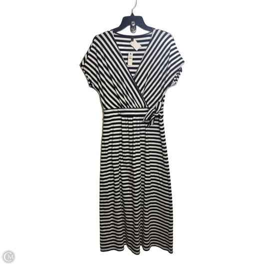 Dress Casual Midi By Talbots In Striped Pattern, Size: S