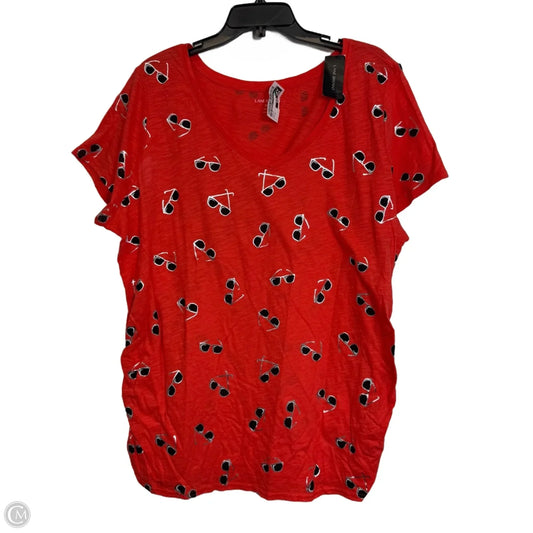 Top Short Sleeve By Lane Bryant In Orange, Size: 2x