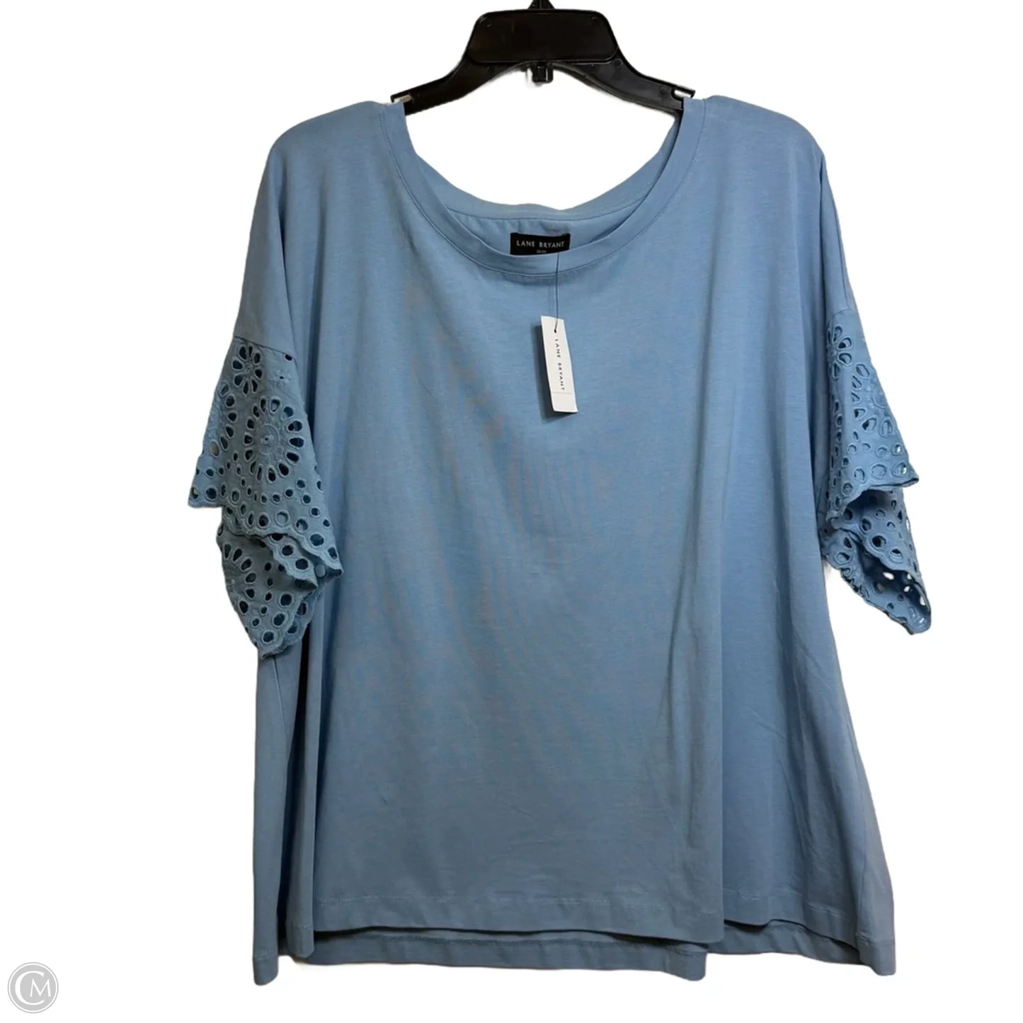 Top Short Sleeve Basic By Lane Bryant In Blue, Size: 2x