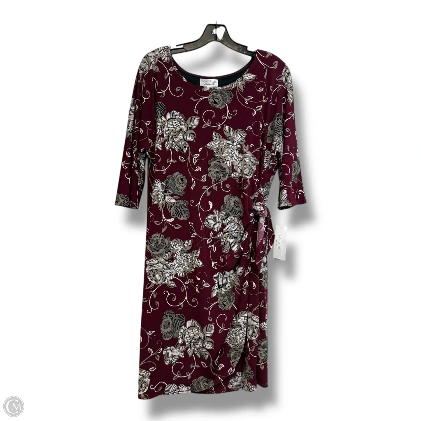 Dress Party Short By Signature By Robbie Bee In Maroon, Size: L