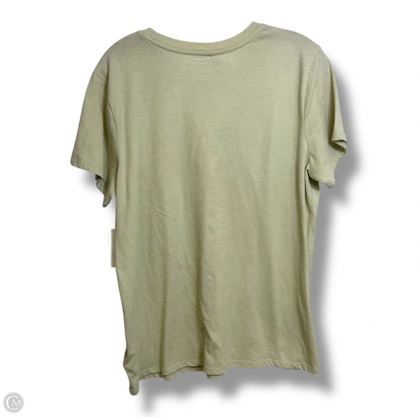 Top Short Sleeve Basic By Lucky Brand In Taupe, Size: L