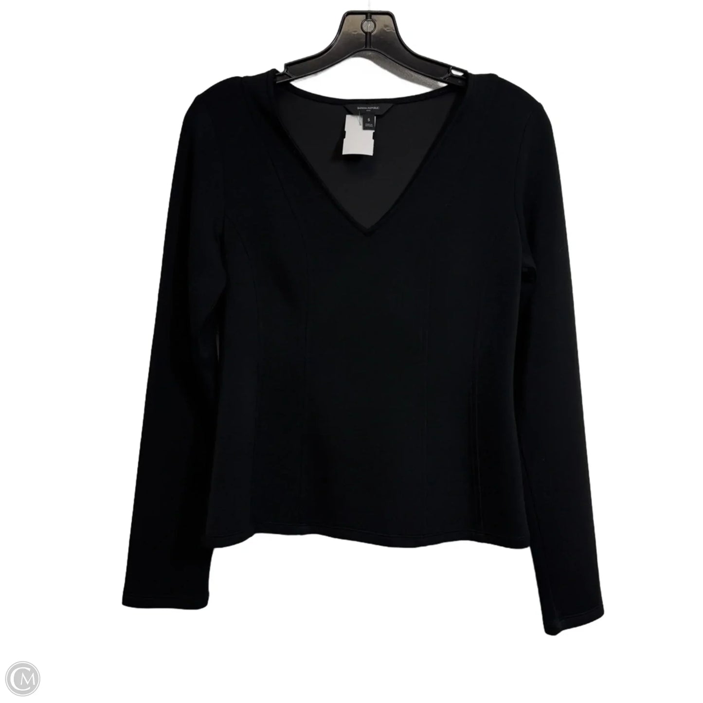 Top Long Sleeve By Banana Republic In Black, Size: S