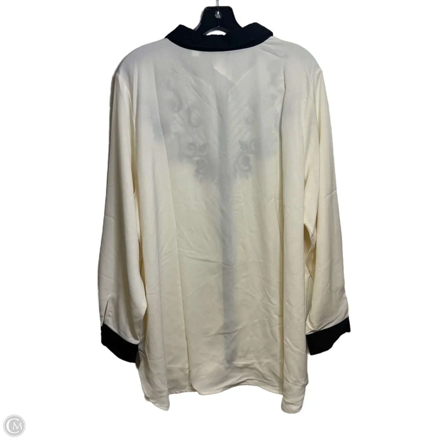Top Long Sleeve By Bob Mackie Qvc In Black, Size: 2x