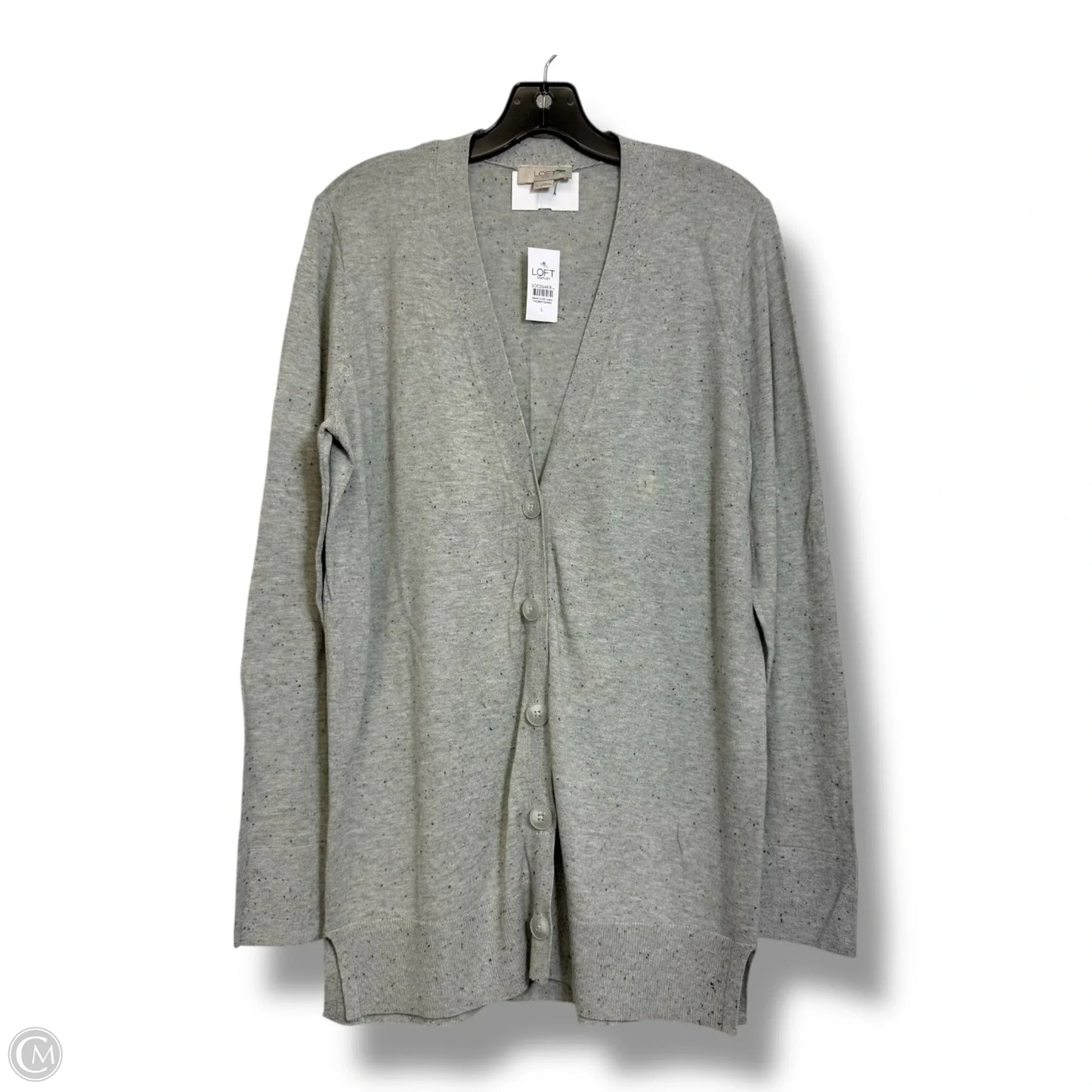 Cardigan By Loft In Grey, Size: L