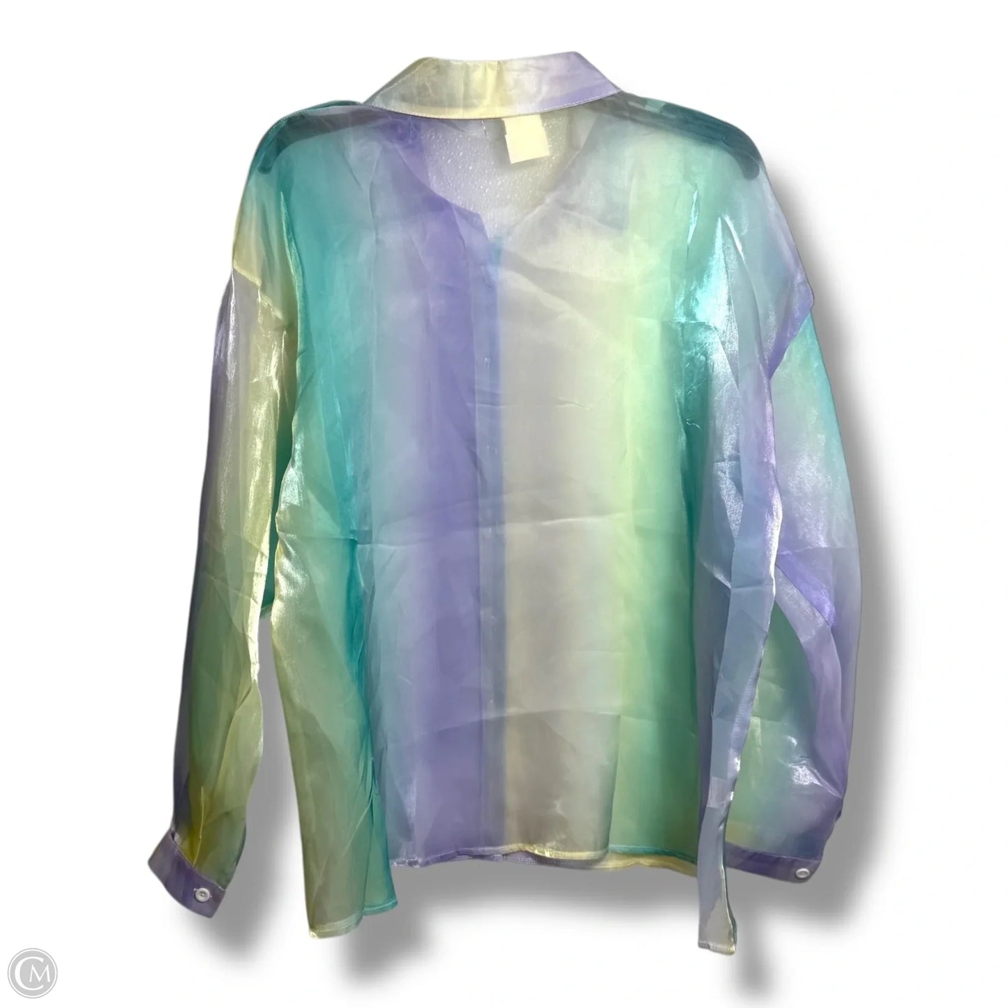 Blouse Long Sleeve By Clothes Mentor In Multi-colored, Size: Xl