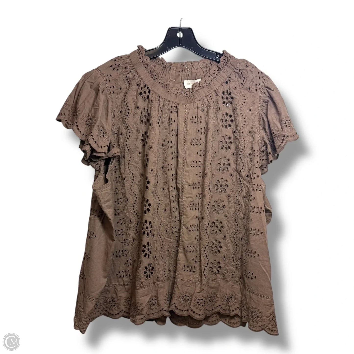 Top Short Sleeve By Clothes Mentor In Brown, Size: 3x