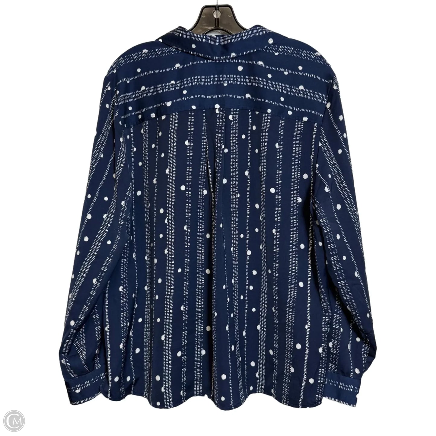 Top Long Sleeve By Chicos In Navy, Size: Xl