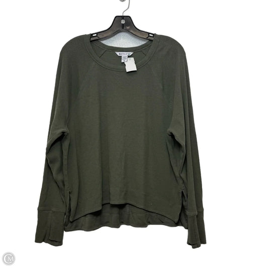 Athletic Top Long Sleeve Crewneck By Athleta In Green, Size: Xl