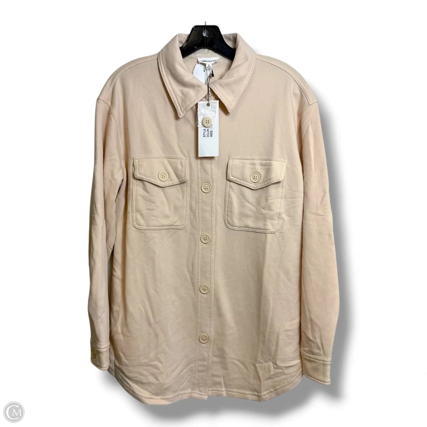 Jacket Shirt By Cmf In Ivory, Size: S