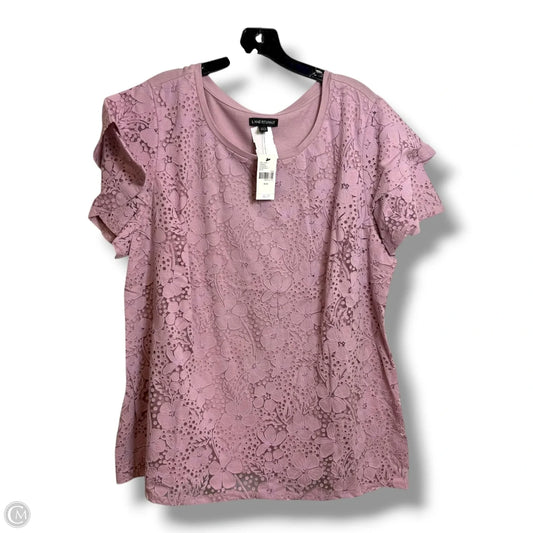 Top Short Sleeve By Lane Bryant In Mauve, Size: 1x