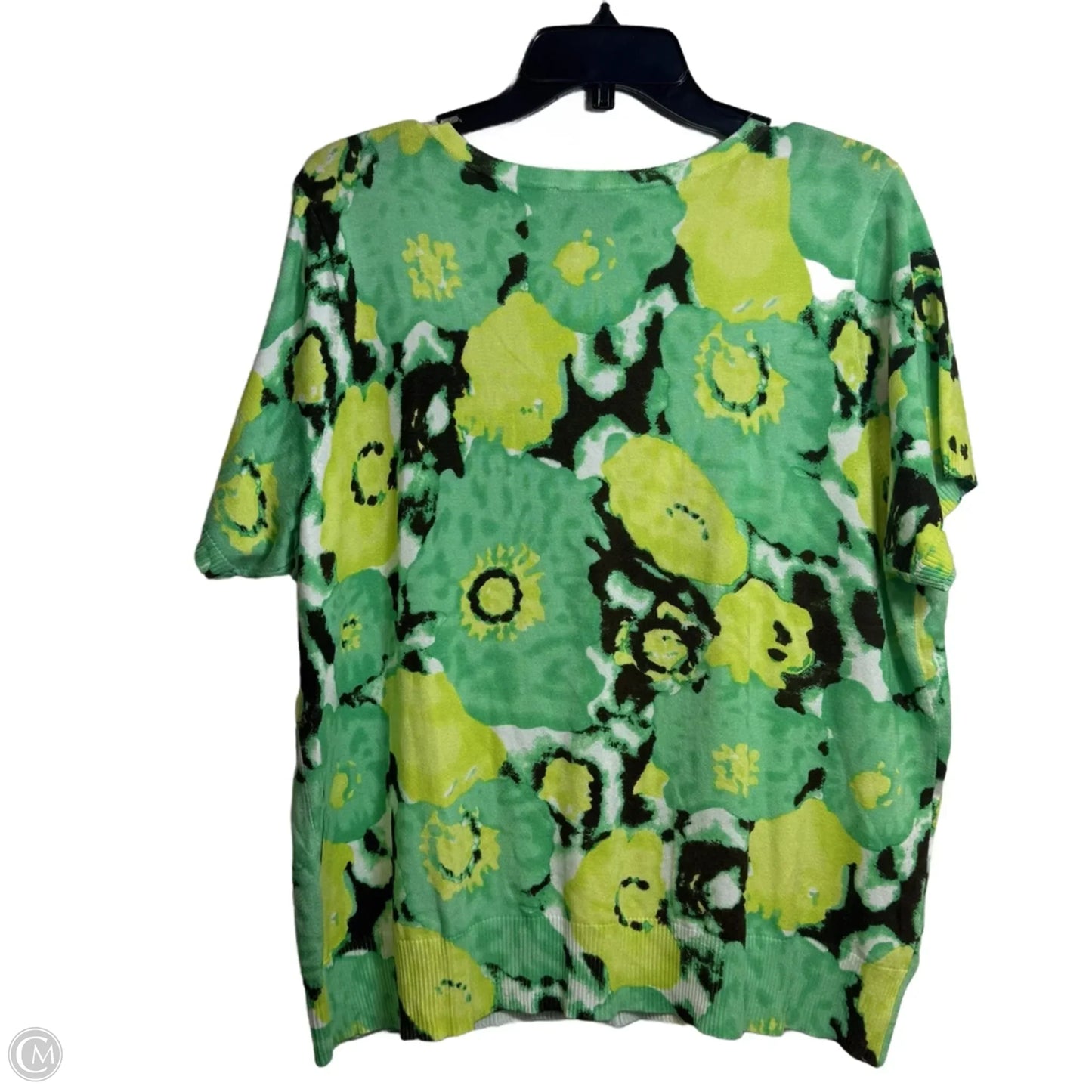 Top Short Sleeve By Inc In Green, Size: 2x