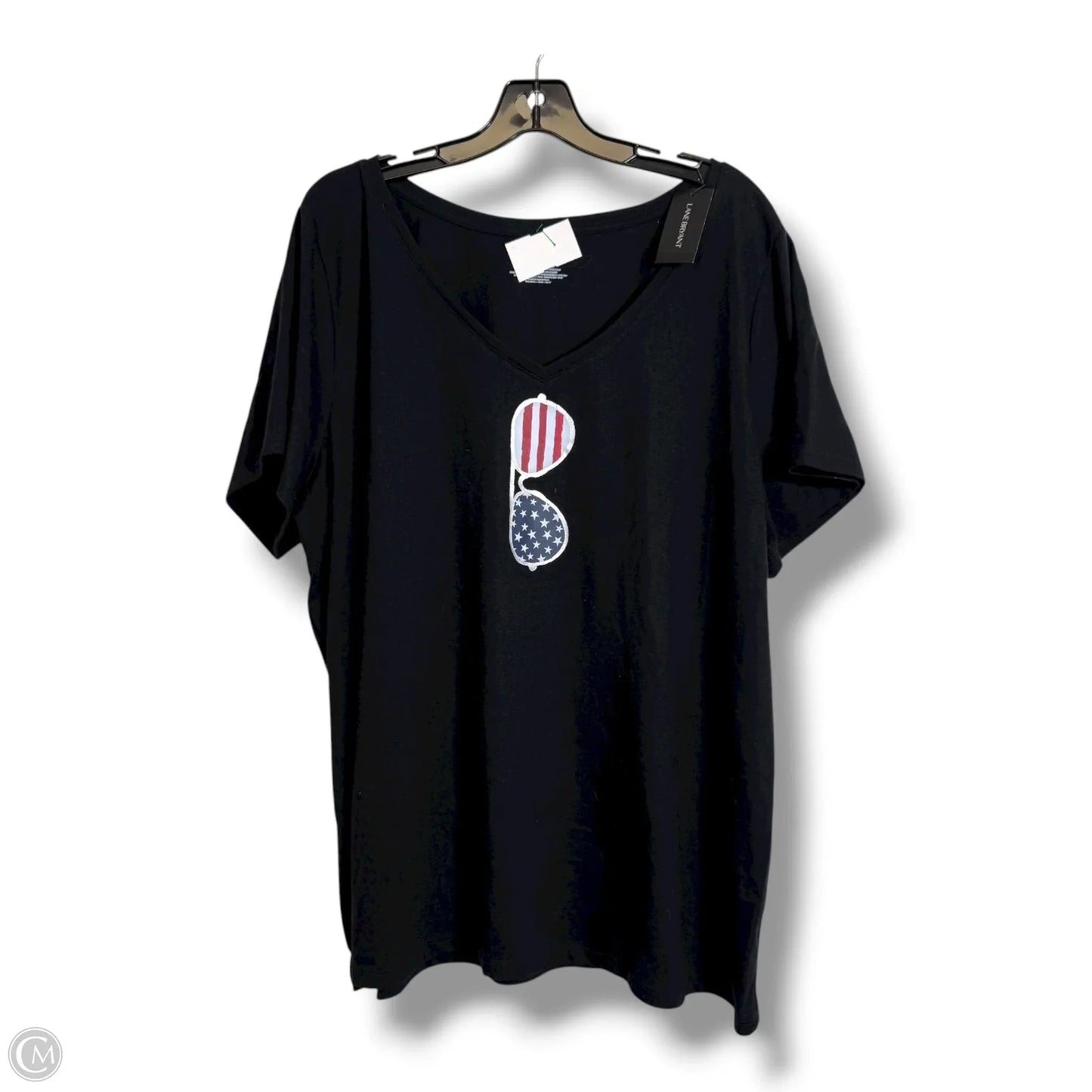 Top Short Sleeve Basic By Lane Bryant In Black, Size: 2x