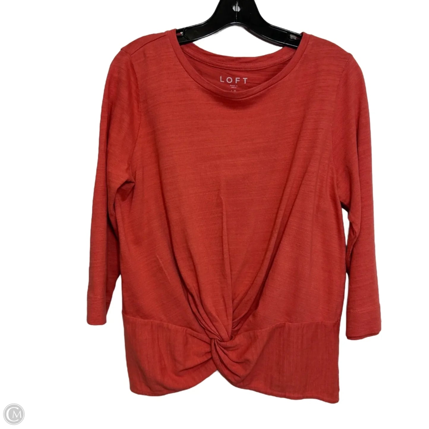 Top Long Sleeve By Loft In Coral, Size: Lp