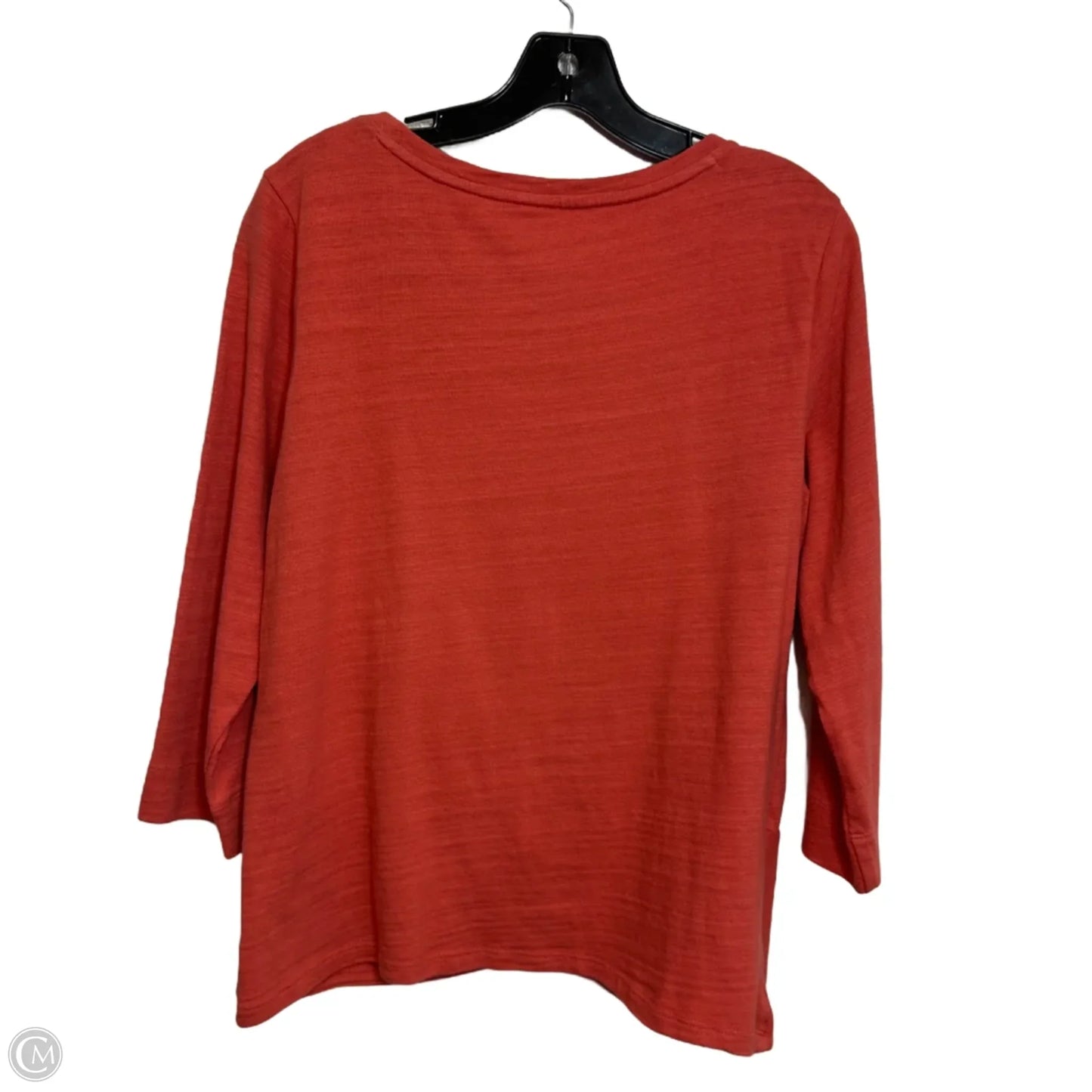 Top Long Sleeve By Loft In Coral, Size: Lp