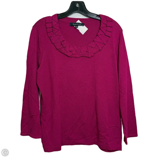 Sweater By Evan-picone In Purple, Size: L