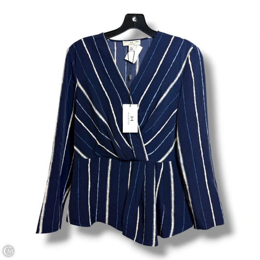 Top Long Sleeve By H For Halston In Navy, Size: S