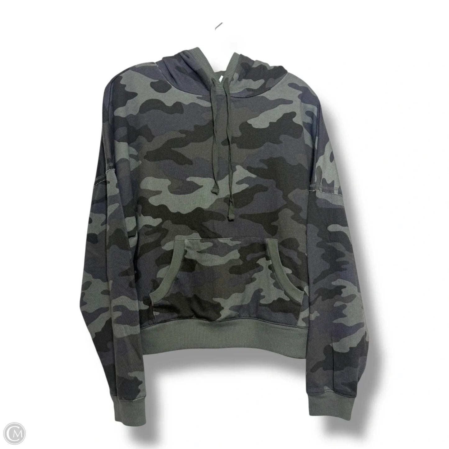 Sweatshirt Hoodie By Lucky Brand In Camouflage Print, Size: L