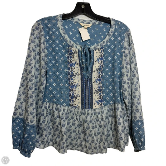 Top Long Sleeve By Lucky Brand In Blue, Size: M