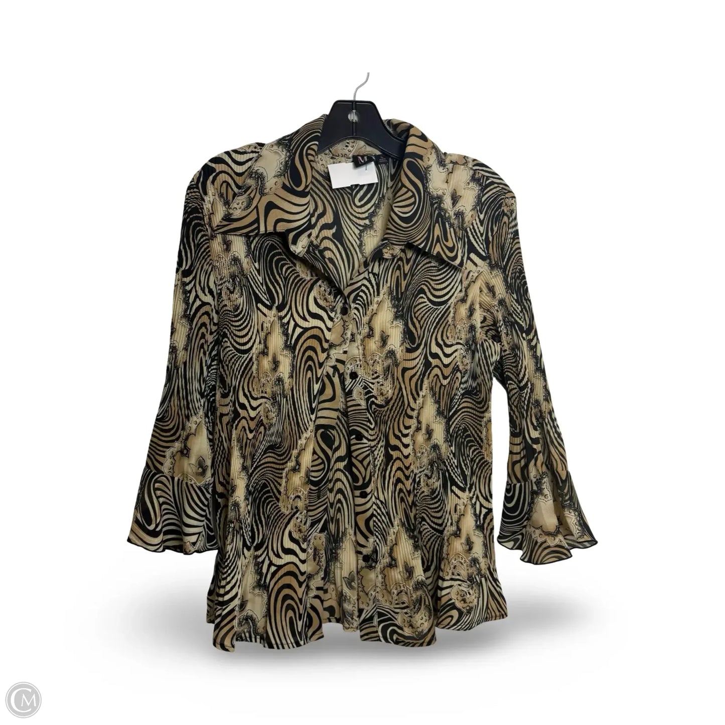 Top 3/4 Sleeve By Milano In Animal Print, Size: Xl