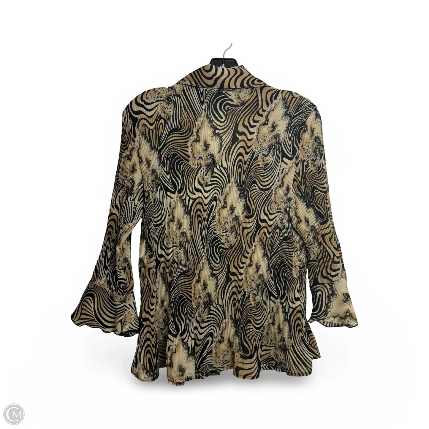 Top 3/4 Sleeve By Milano In Animal Print, Size: Xl
