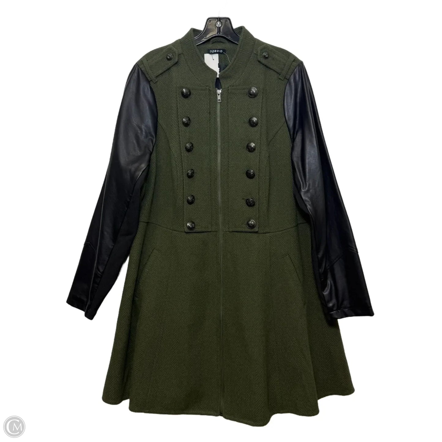 Coat Other By Torrid In Green, Size: 2x