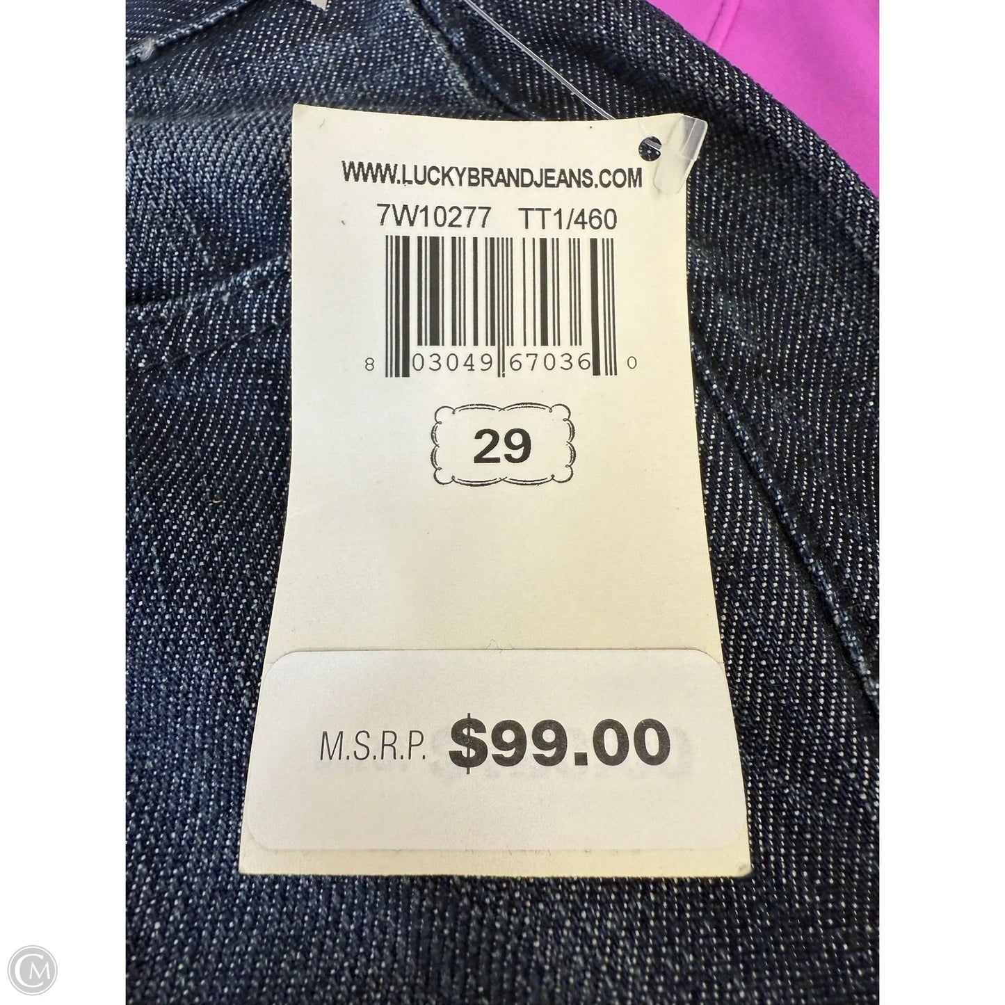 Jeans Straight By Lucky Brand In Blue Denim, Size: 8