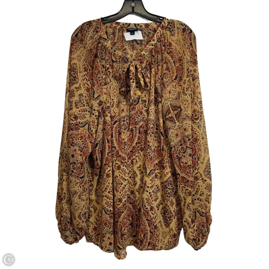 Top Long Sleeve By Torrid In Tan, Size: 3x
