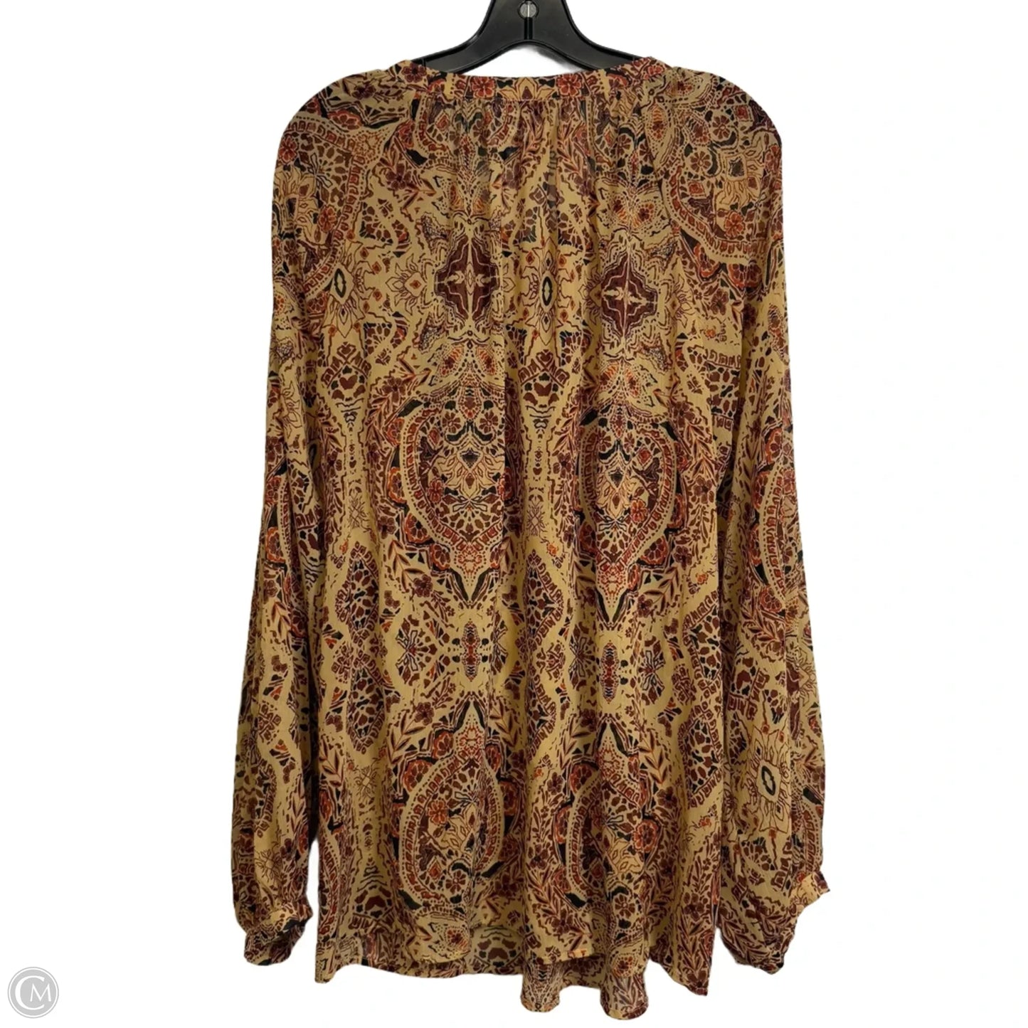 Top Long Sleeve By Torrid In Tan, Size: 3x