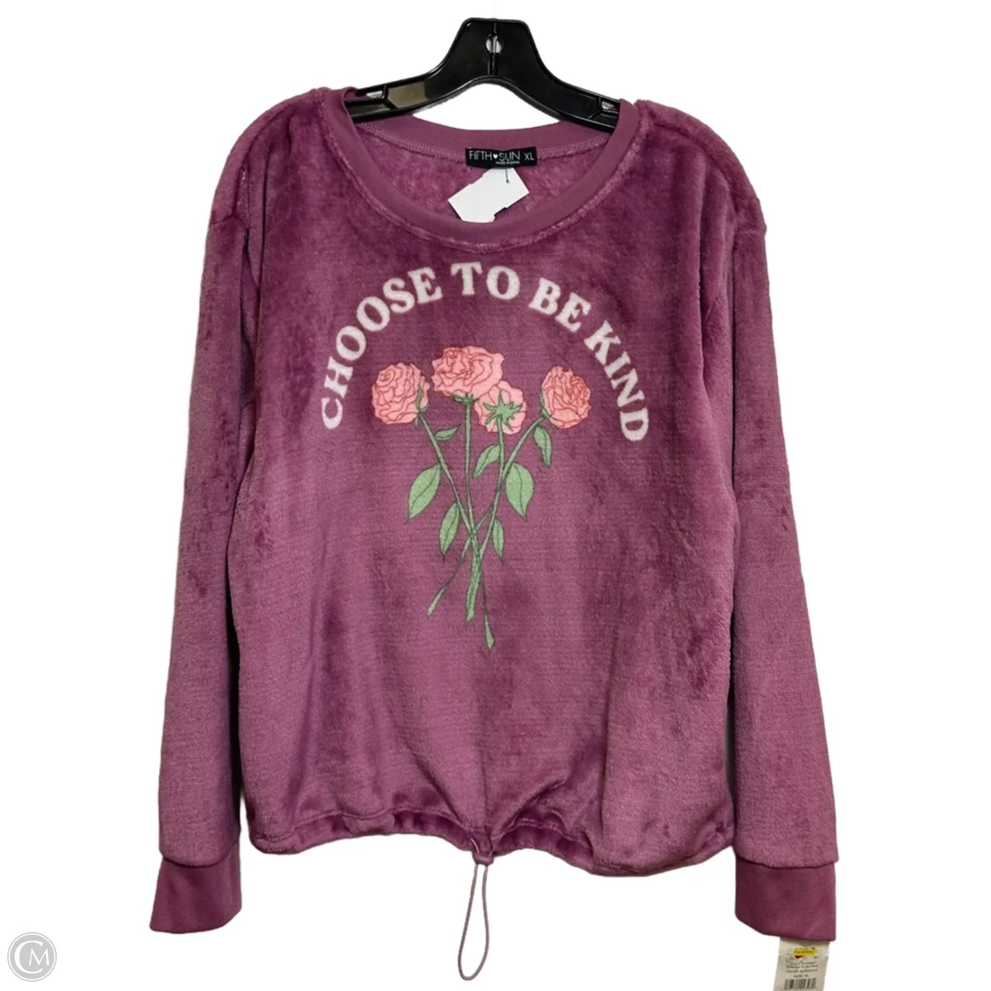 Top Long Sleeve By Fifth Sun In Purple, Size: Xl