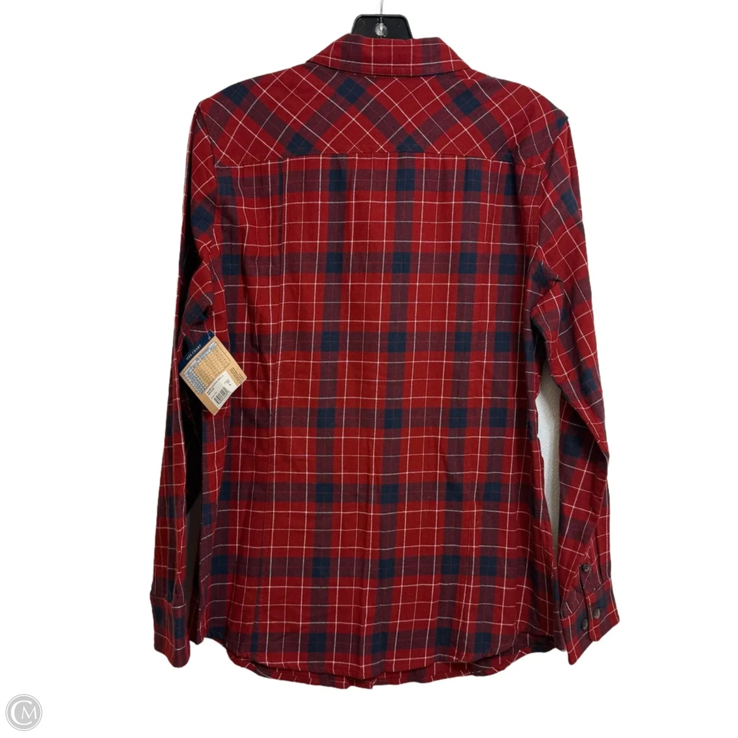 Top Long Sleeve By Cmf In Plaid Pattern, Size: L