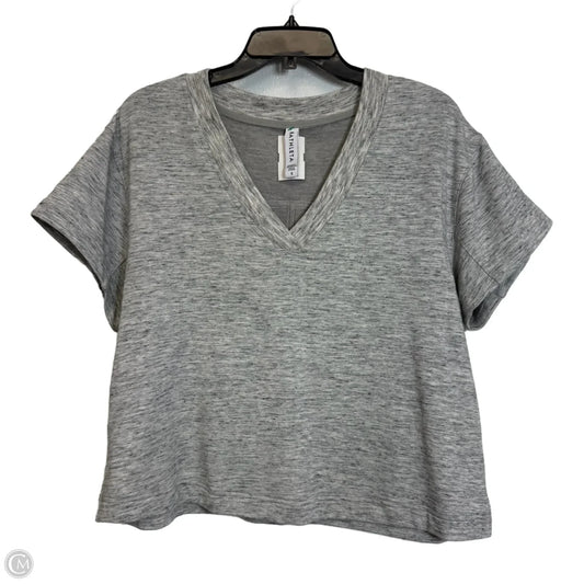 Athletic Top Short Sleeve By Athleta In Grey, Size: S