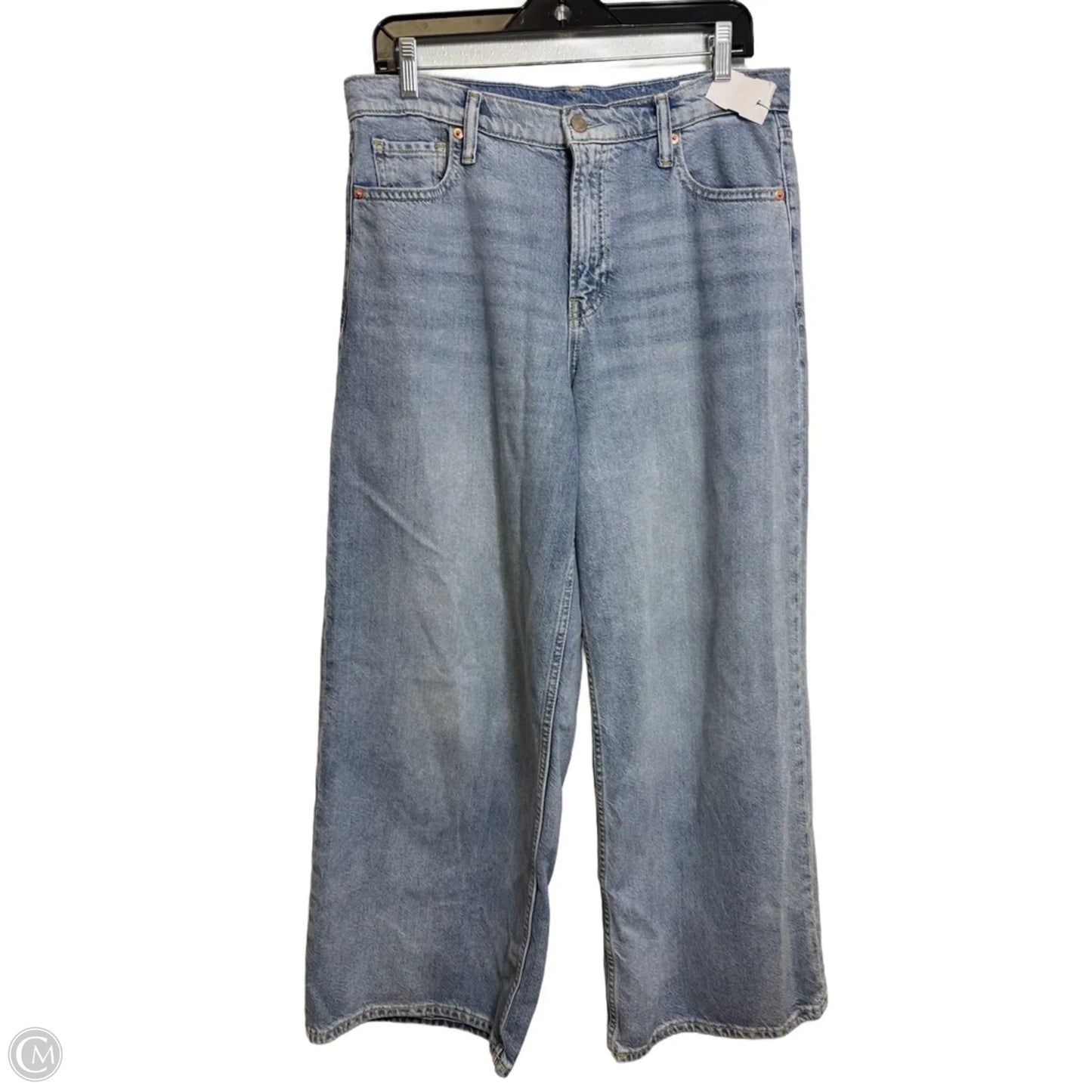 Jeans Wide Leg By Gap In Blue Denim, Size: 10